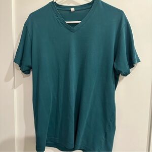 Uniqlo | Teal V Neck T Shirt